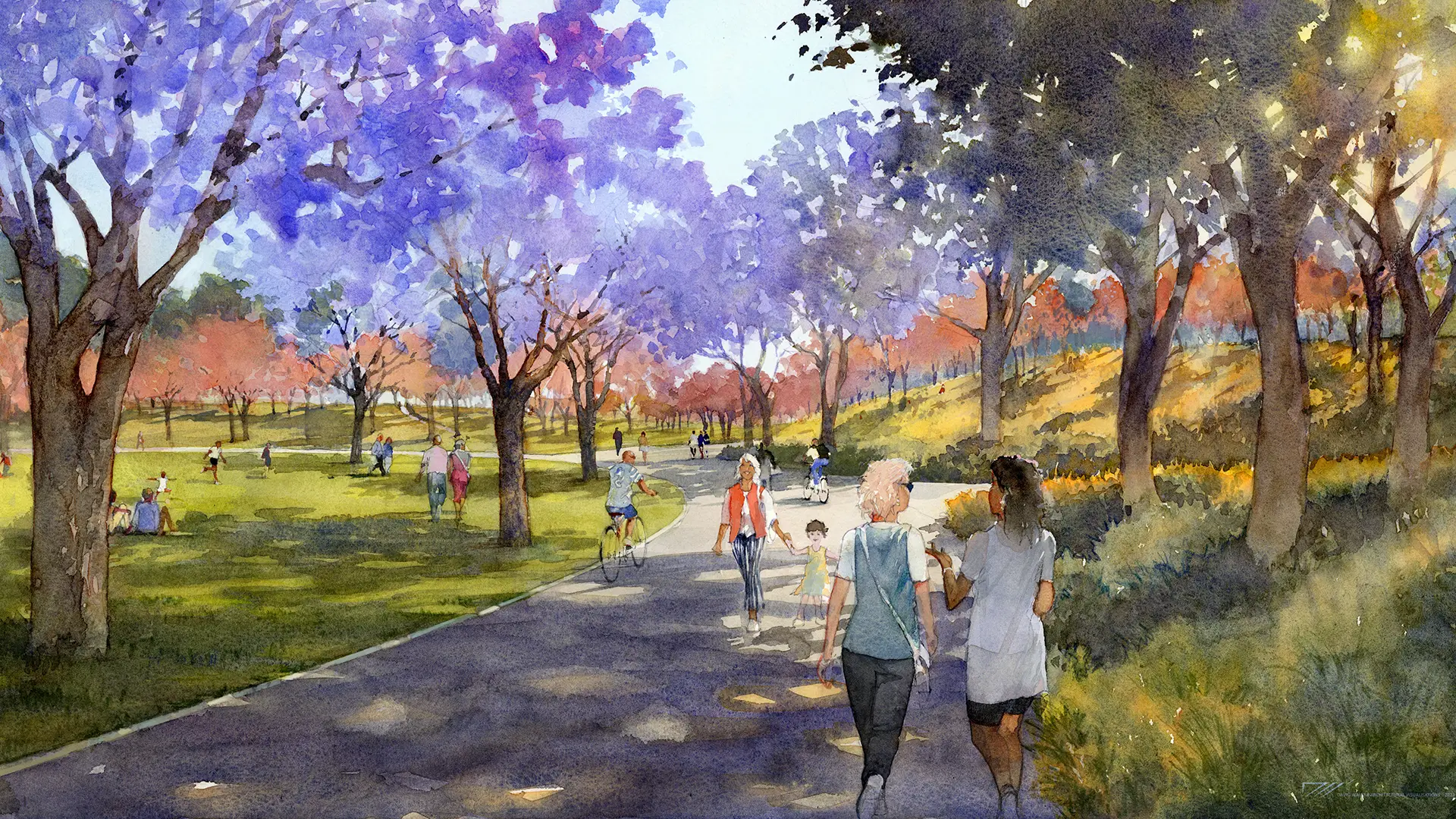 Great Park Irvine - Arboretum - watercolor