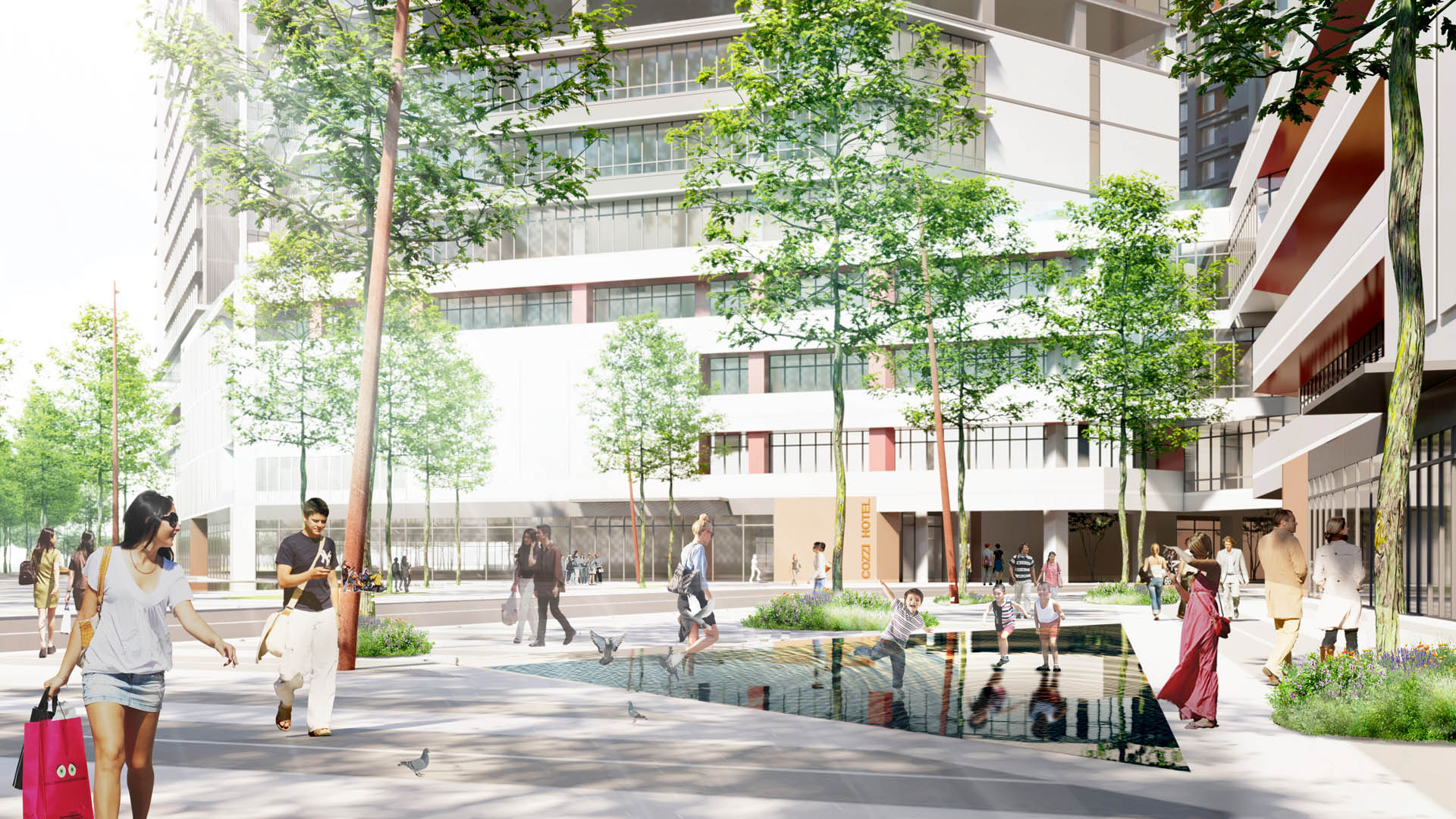 Nangang Train Yard_CGIT001_View_PLAZA SMALL REFLECTION POOL