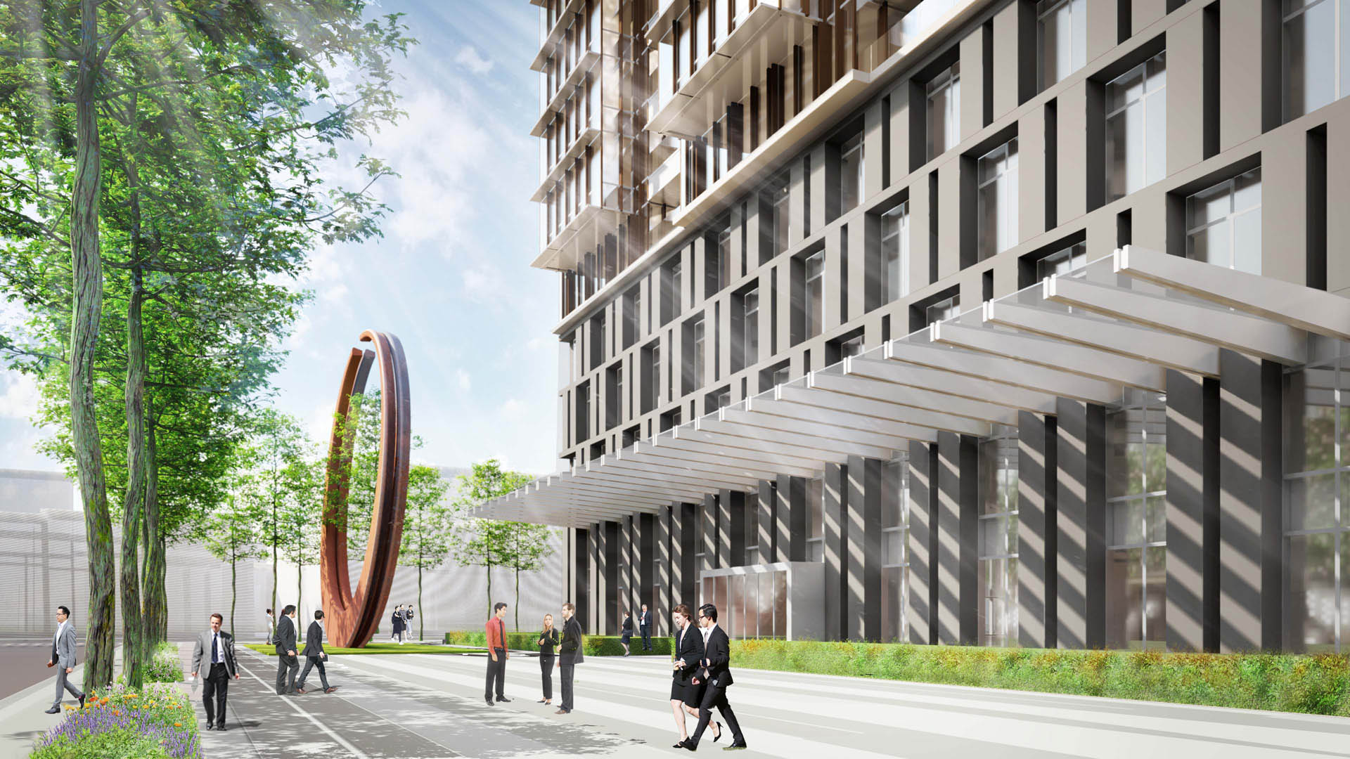 Nangang Train Yard_CGIT001_View_TAIRAIL HEADQUARTER PLAZA