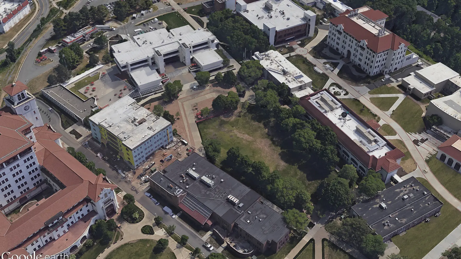 Montclair State University Student Quad aerial_before