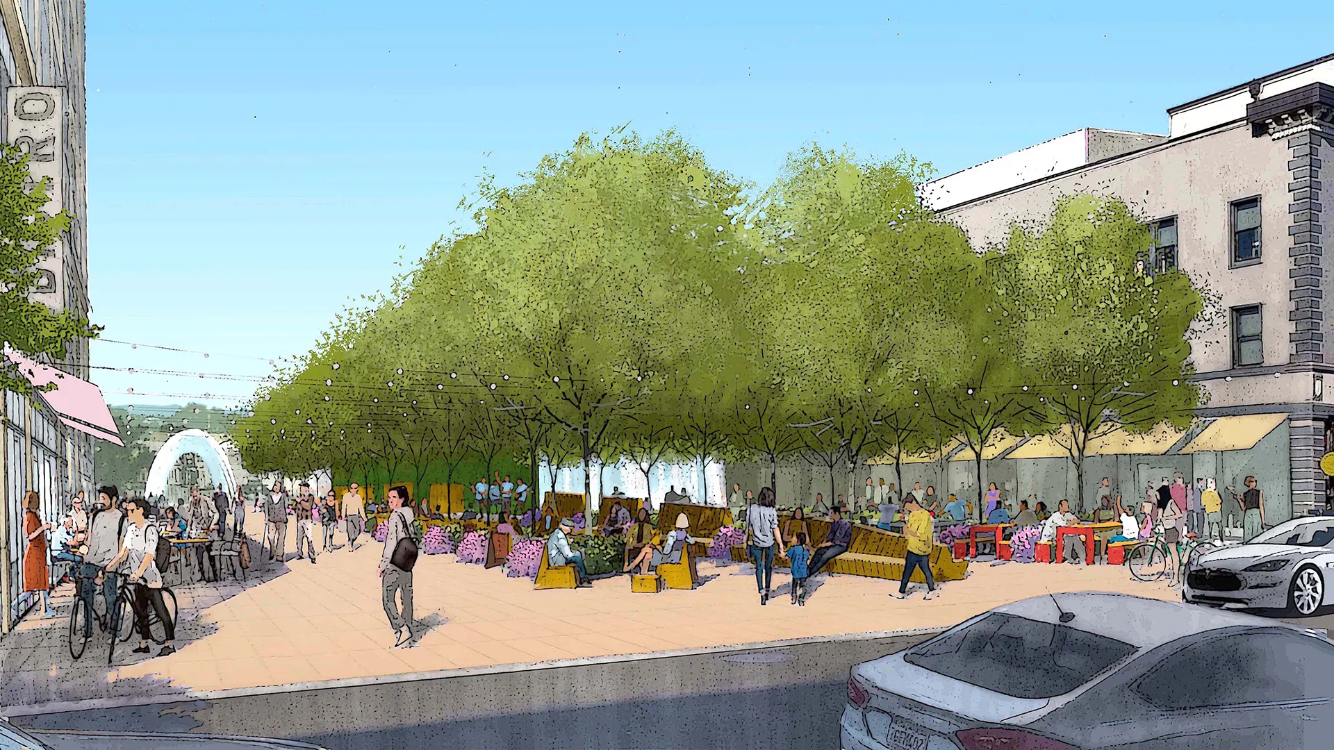 2_Burlingame Town Square View from Lorton Avenue - Proposed